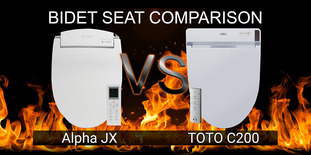 Alpha JX vs TOTO C200 SW2044 Washlet: Bidet Toilet Seat Comparison