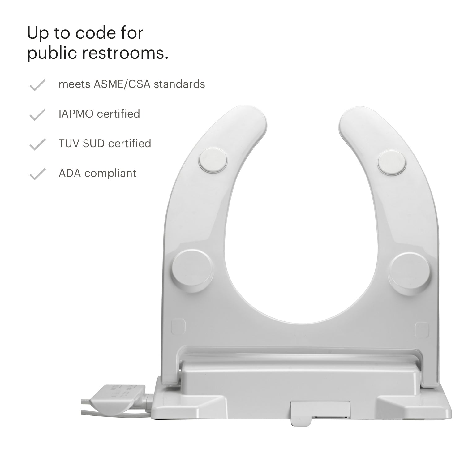 Brondell Swash Thinline T22 Commercial Open Front Bidet Seat