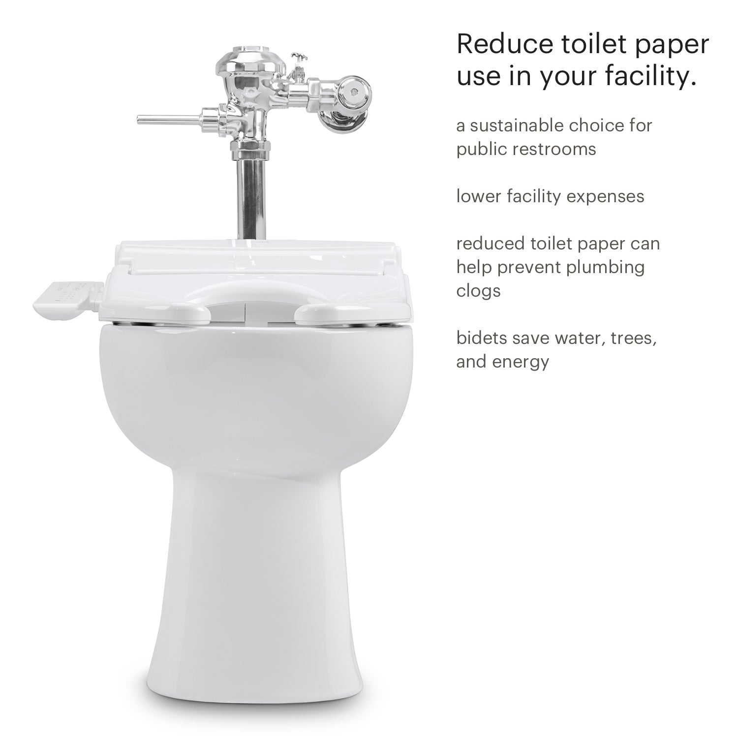 Brondell Swash Thinline T22 Commercial Open Front Bidet Seat