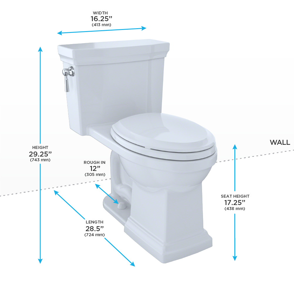 PROMENADE II MS814224CEFG#01 ONE-PIECE TOILET - 1.28 GPF - SoftClose Seat Included