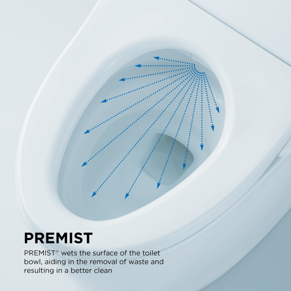 NEOREST AS MS8551CUMFG#01 Dual Flush 1.0 or 0.8 GPF Toilet with Integrated Bidet Seat and EWATER+, Cotton White