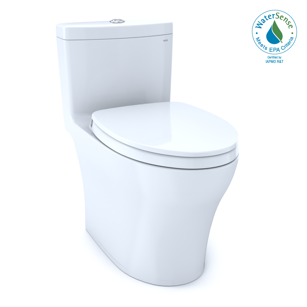 TOTO Aquia IV MS646124CEMFGN#01 0.9 / 1.28 GPF Dual Flush One Piece Elongated Toilet with Push Button Flush - Seat Included