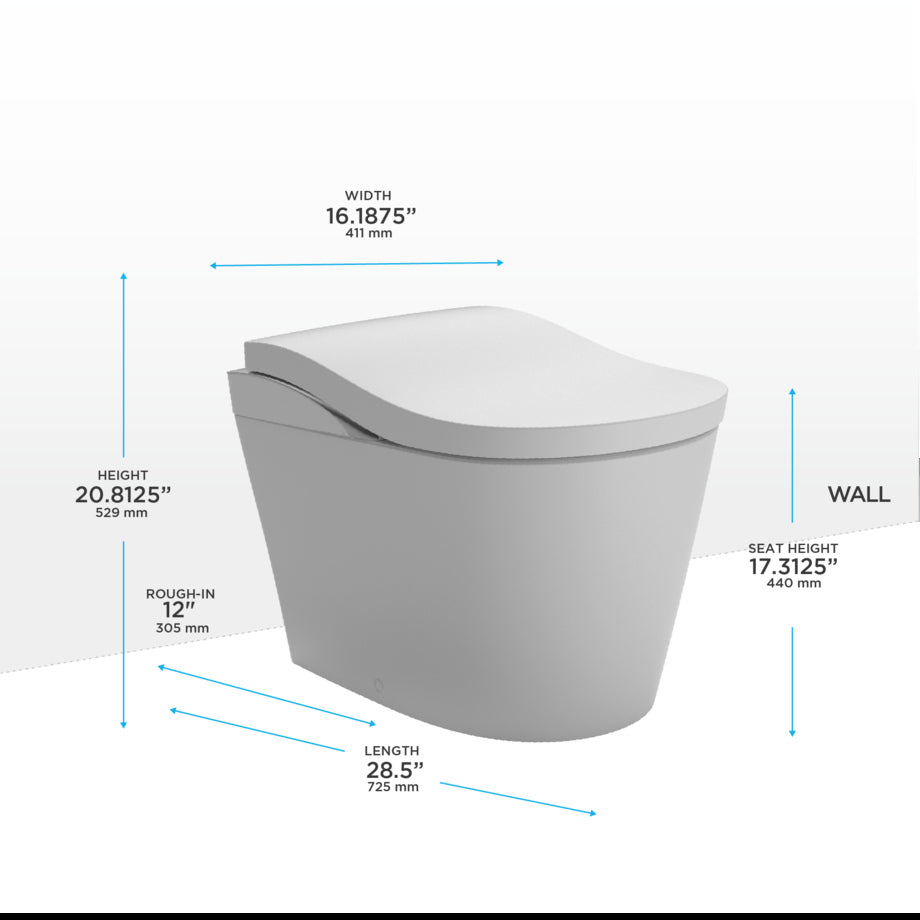 TOTO Neorest LS Dual Flush 1.0 or 0.8 GF Integrated Bidet Toilet, Cotton White - MS8732CUMFG#01B, MS8732CUMFG#01N, MS8732CUMFG#01S