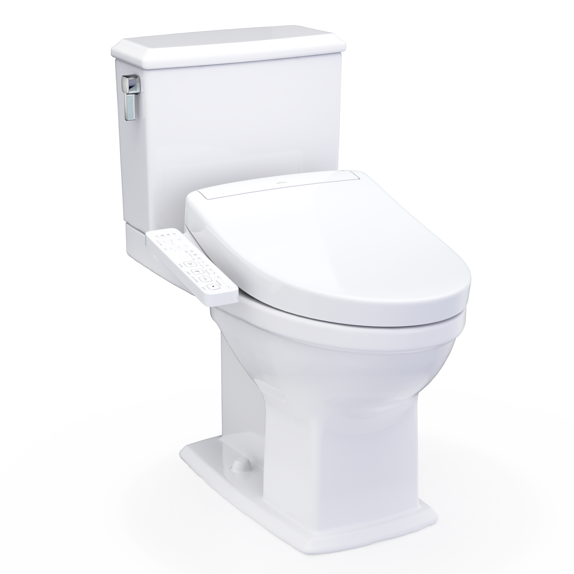 TOTO WASHLET+ Connelly Two-Piece Elongated Dual Flush 1.28 and 0.9 GPF Toilet and WASHLET S2 Bidet Seat, Cotton White - MW4943346CEMFG#01
