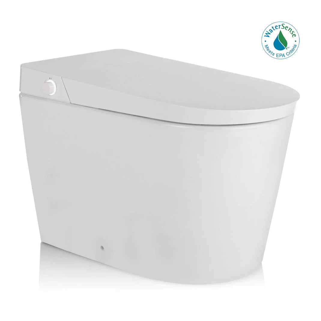 Alpha Bidet UXT Pearl 1.28 GPF Elongated Smart Toilet with Next Gen Bidet Tech in White, Auto Open, Auto Flush, Endless Warm Water