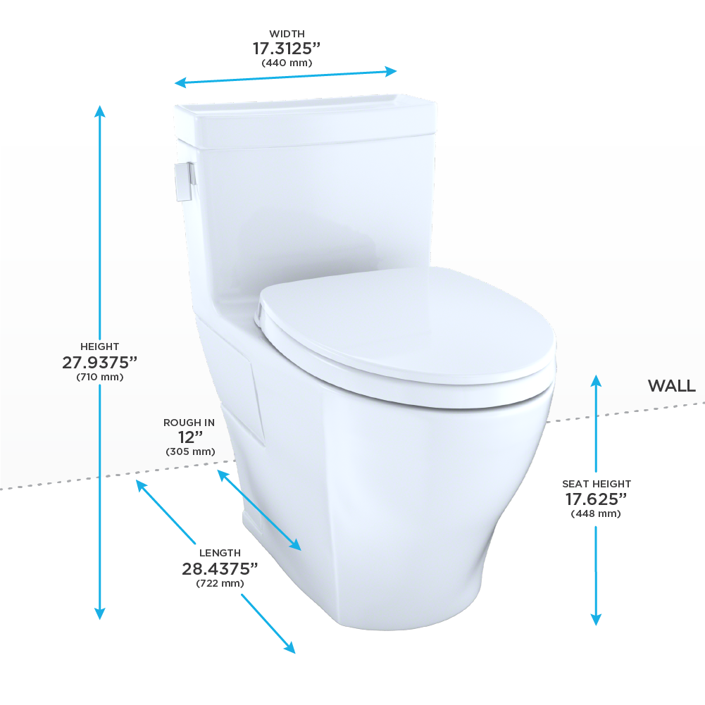 LEGATO™ MS624124CEFG#01 ONE-PIECE TOILET, 1.28GPF, ELONGATED BOWL - WASHLET®+ CONNECTION - SoftClose Seat Included