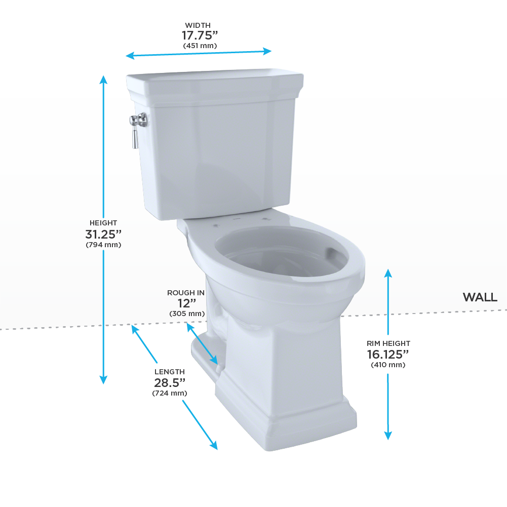 PROMENADE II CST404CEFG#01 TWO-PIECE TOILET - 1.28 GPF - No Seat