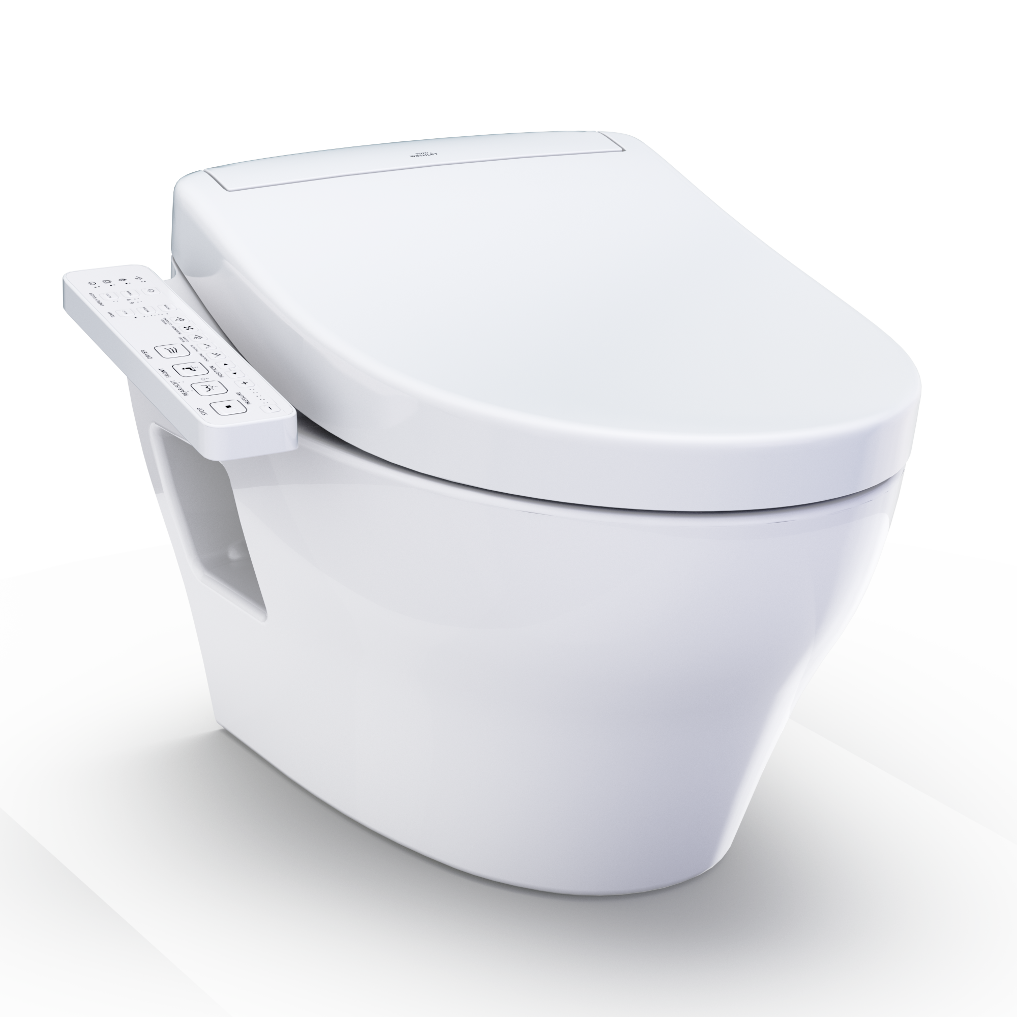 TOTO WASHLET+ EP Wall-Hung Elongated Toilet and WASHLET S2 Bidet Seat and DuoFit In-Wall 0.9 and 1.28 GPF Dual-Flush Tank System, Matte Silver - CWT4283346CMFG#MS