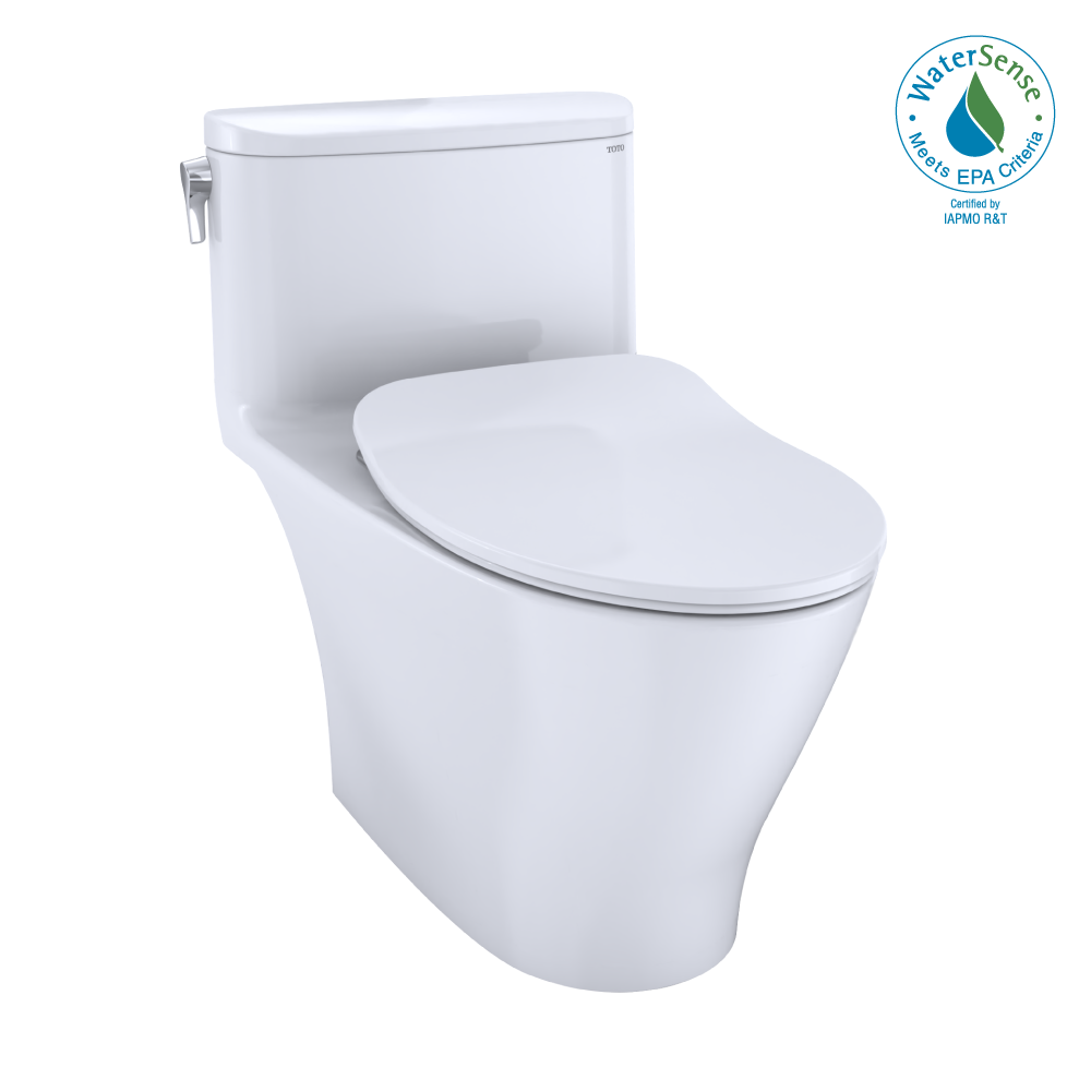 TOTO Nexus MS642234CEFG#01 1.28 GPF One Piece Elongated Chair Height Toilet with Tornado Flush Technology - Slim SoftClose Seat Included