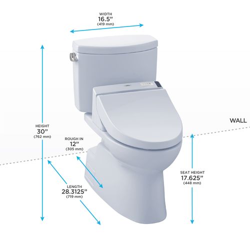 TOTO VESPIN II C200 WASHLET+ COTTON CONCEALED CONNECTION