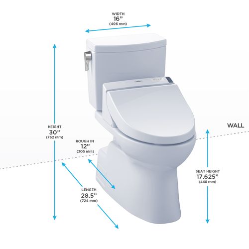 TOTO VESPIN II 1G C200 WASHLET+ COTTON CONCEALED CONNECTION