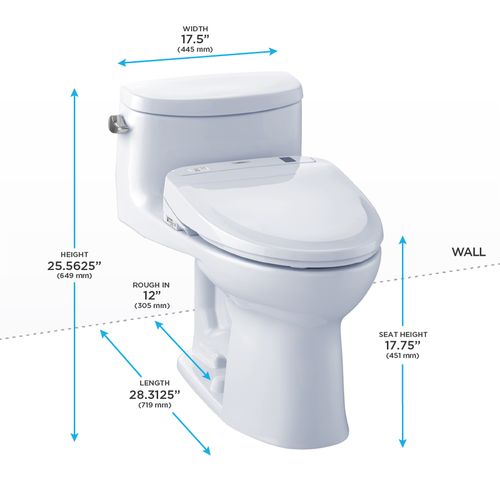 TOTO SUPREME II S300E WASHLET+ COTTON CONCEALED CONNECTION