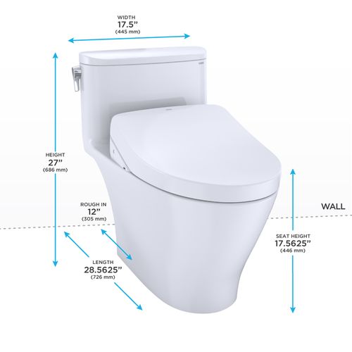 TOTO NEXUS 1G WASHLET+ S500E ONE-PIECE TOILET 1.0 GPF