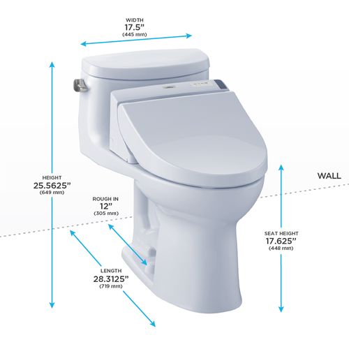 TOTO CAROLINA II C200 WASHLET+ COTTON CONCEALED CONNECTION