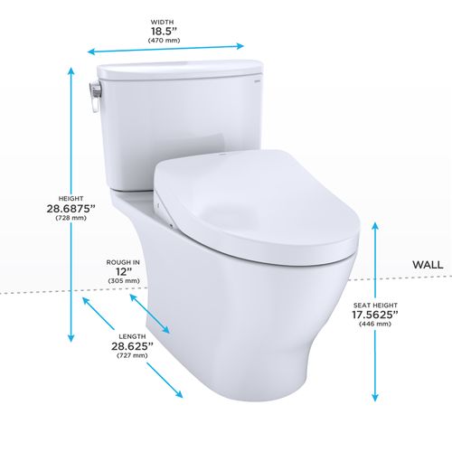TOTO NEXUS WASHLET+ S550E TWO-PIECE TOILET 1.28 GPF