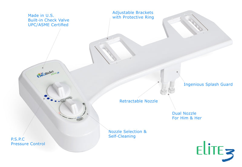 Bio Bidet Elite 3 Natural Water Dual Nozzle