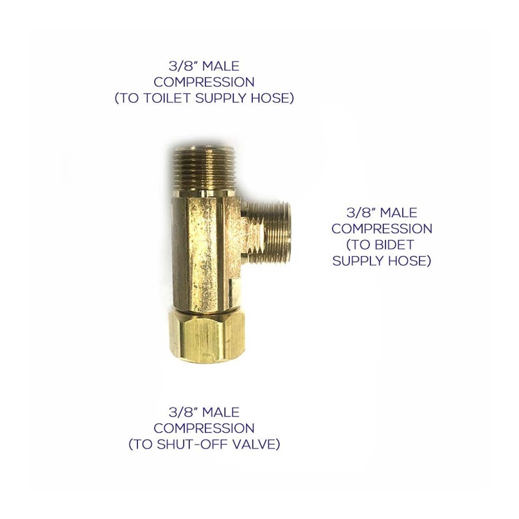 3/8" Compression Brass T-Valve