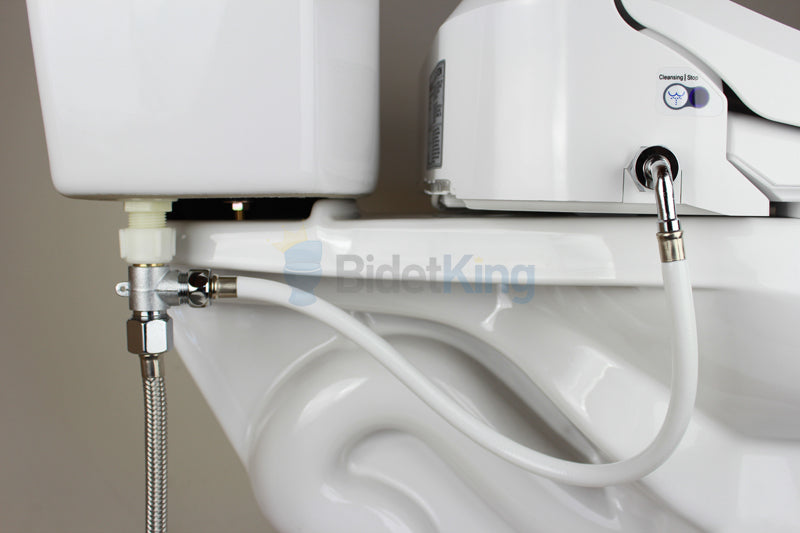 Bidet Seat Supply Hose w/ Chrome 90 Degree Elbow