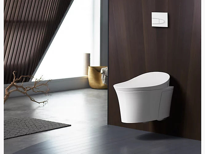 Kohler Veil K-5402-0 Intelligent Compact Elongated Dual-Flush Wall Hung Toilet