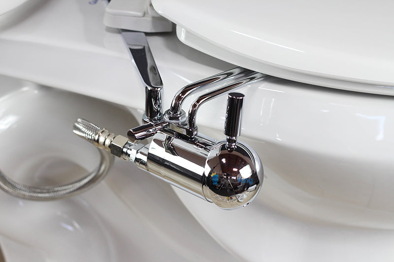GoBidet 2003C Chrome Bidet Attachment (For 1 and 2 Piece Toilets)