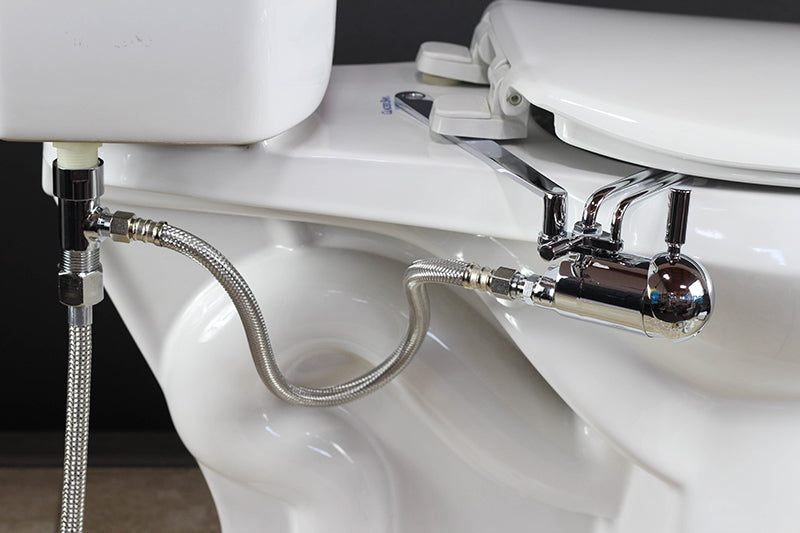 GoBidet 2003C Chrome Bidet Attachment (For 1 and 2 Piece Toilets)