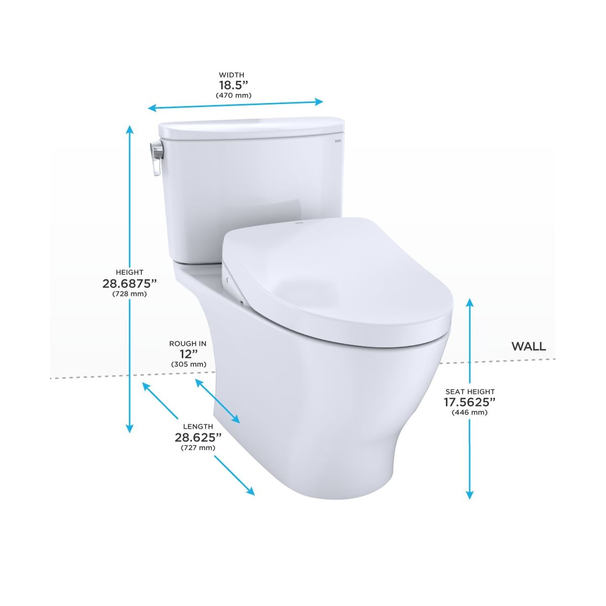 TOTO NEXUS WASHLET+ S500E ONE-PIECE TOILET 1.28 GPF