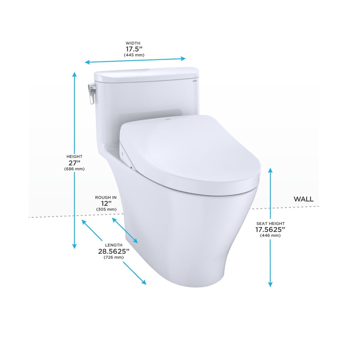 TOTO NEXUS WASHLET+ S550E ONE-PIECE TOILET 1.28 GPF