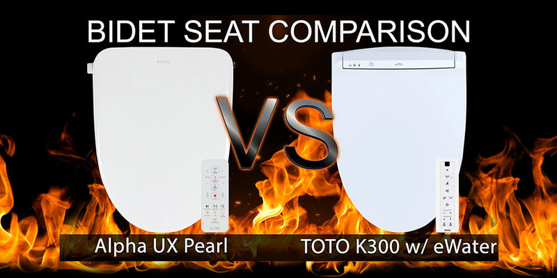 Alpha UX Pearl vs TOTO K300 Washlet: Bidet Toilet Seat Comparison