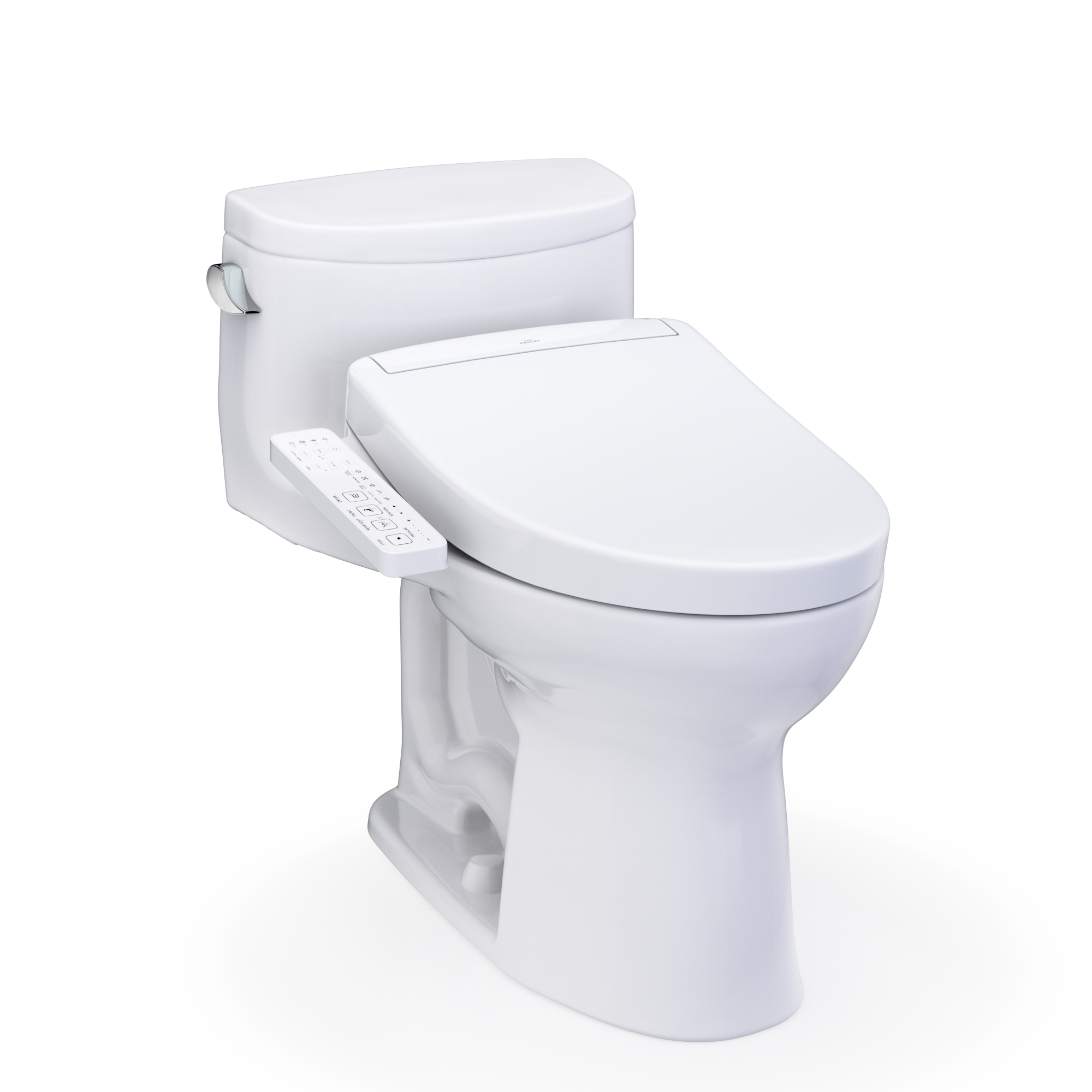TOTO WASHLET+ Supreme II One-Piece Elongated 1.28 GPF Toilet and WASHLET+ S2 Bidet Seat, Cotton White - MW6343346CEFG#01