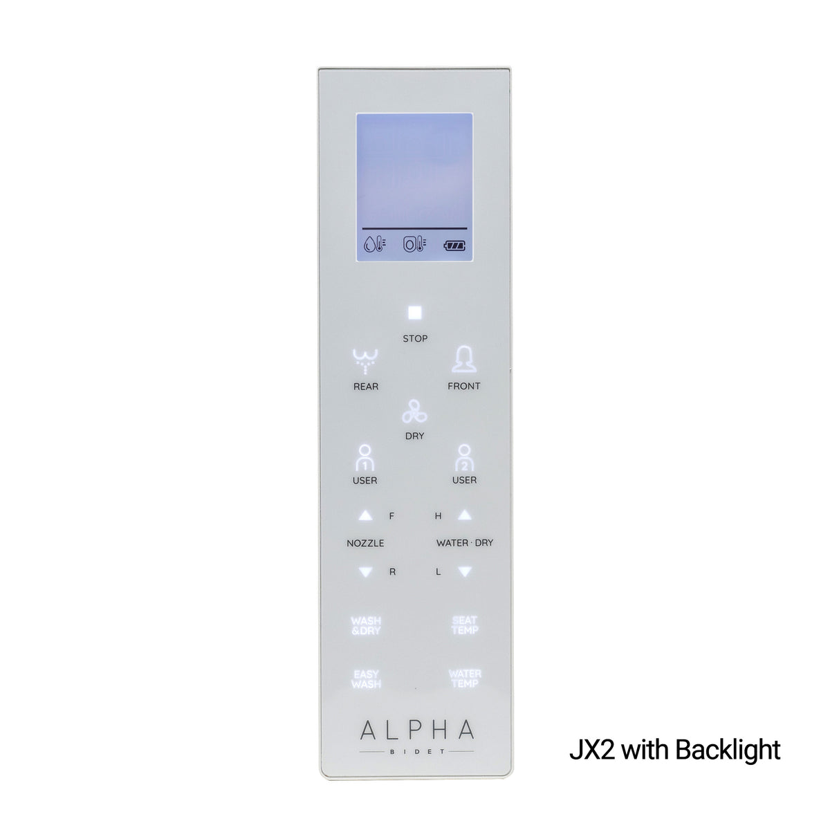 Replacement spa remote control with backlit buttons and LCD screen (JX2 w/ Backlight).