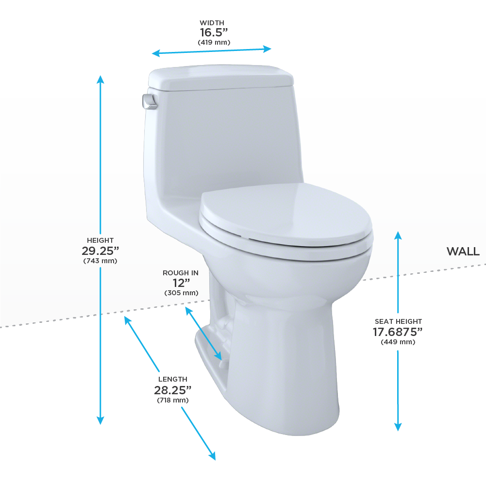 ECO ULTRAMAX® MS854114ELG#01 ONE-PIECE TOILET, 1.28 GPF, ADA COMPLIANT, ELONGATED BOWL, CEFIONTECT - SoftClose Seat Included