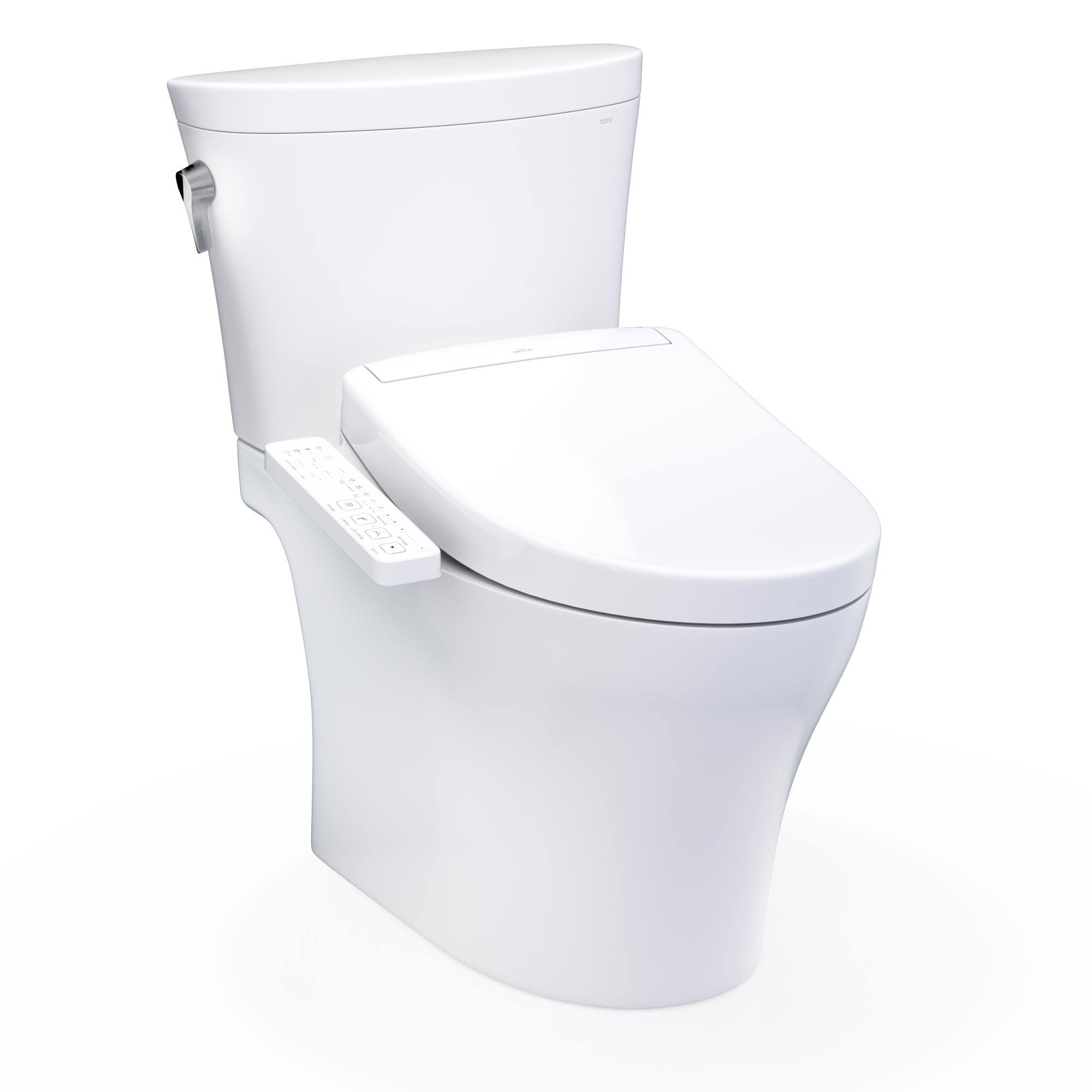 TOTO WASHLET+ Aquia IV Arc Two-Piece Elongated Dual Flush 1.28 and 0.9 GPF Toilet with S2 Bidet Seat, Cotton White - MW4483346CEMFGN#01