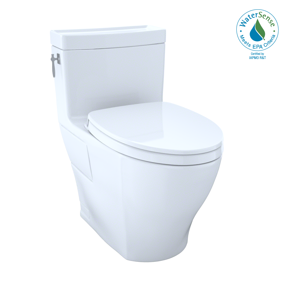 TOTO AIMES® MS626124CEFG#01 ONE-PIECE TOILET, 1.28GPF, ELONGATED BOWL - WASHLET®+ CONNECTION - SoftClose Seat Included
