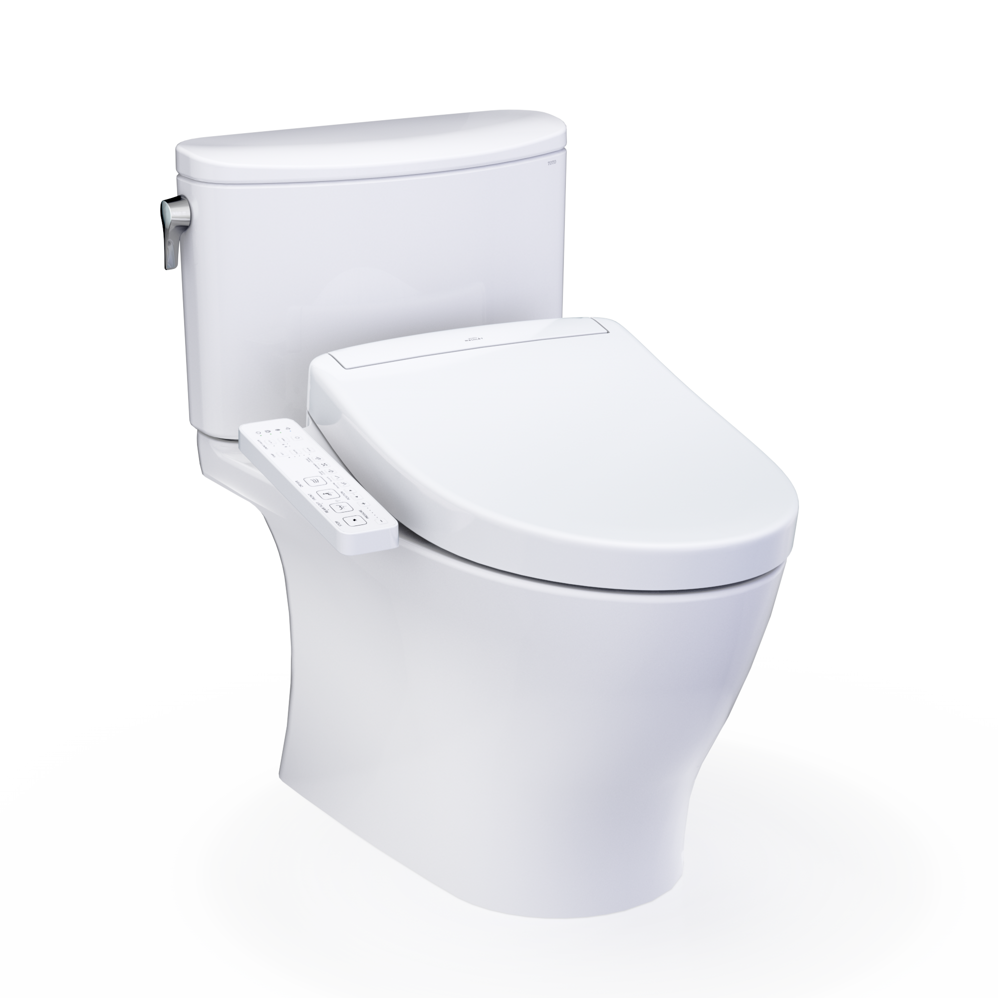 TOTO WASHLET+ Nexus Two-Piece Elongated 1.28 GPF Toilet with S2 Bidet Seat, Cotton White - MW4423346CEFG#01