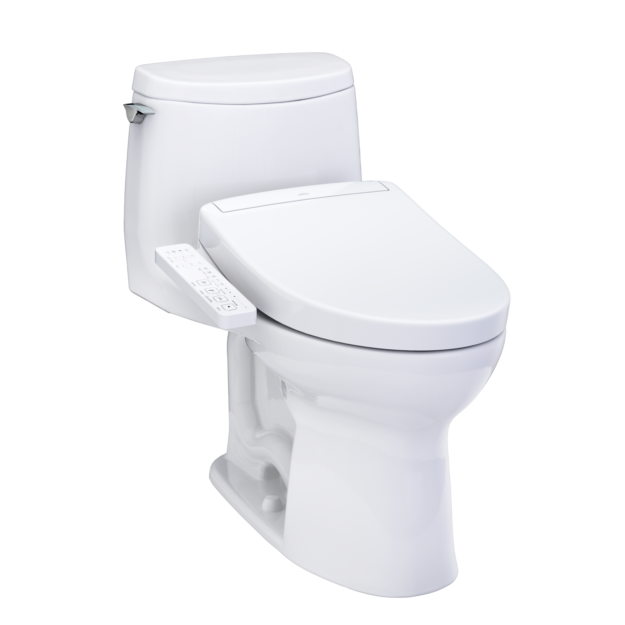 TOTO WASHLET+ UltraMax II 1G One-Piece Elongated 1.0 GPF Toilet and WASHLET+ S2 Bidet Seat, Cotton White - MW6043346CUFG#01