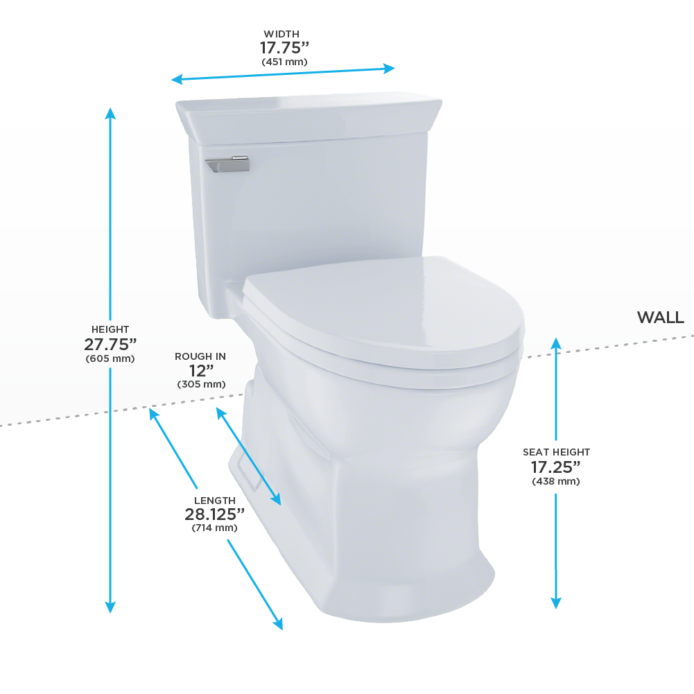 ECO SOIRÉE® MS964214CEFG#01 ONE PIECE TOILET, 1.28 GPF, ELONGATED BOWL - Seat Included