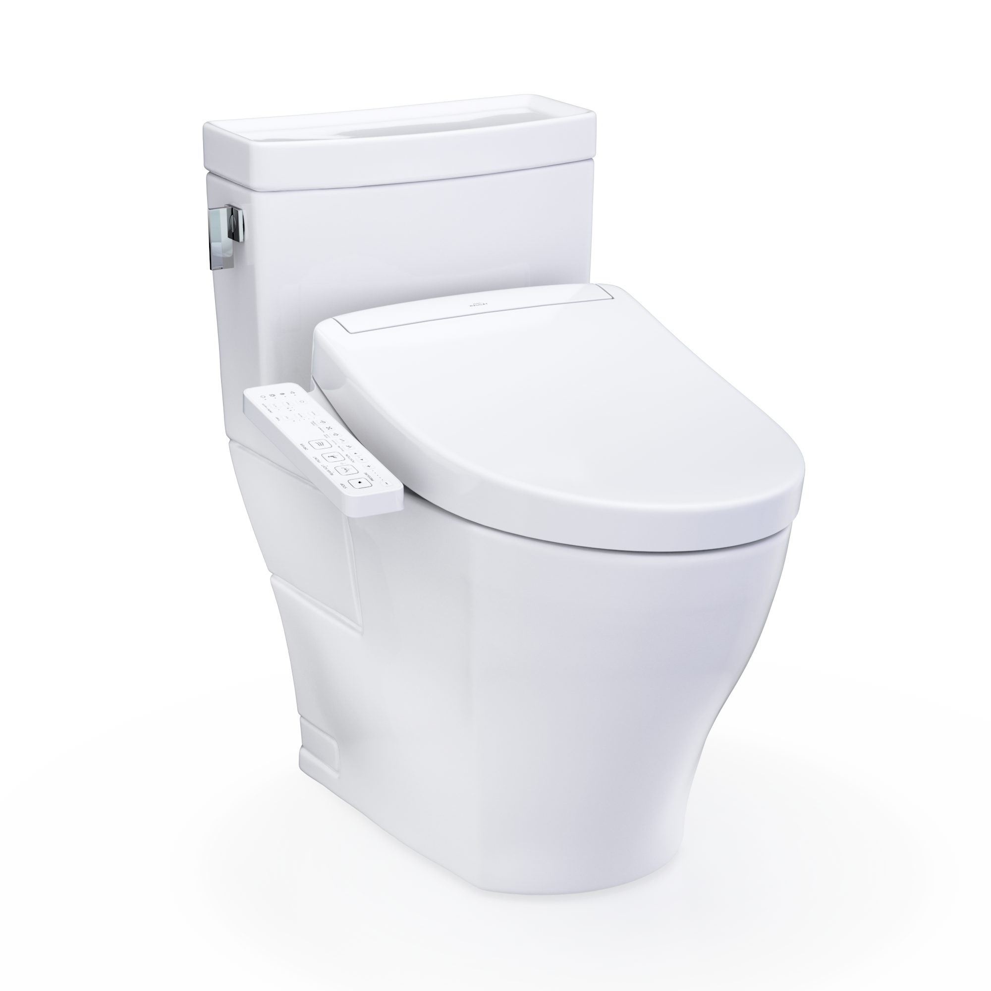 TOTO WASHLET+ Legato One-Piece Elongated 1.28 GPF Toilet and WASHLET S2 Bidet Seat, Cotton White - MW6243346CEFG#01