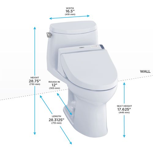 TOTO ULTRAMAX II 1G C200 WASHLET+ COTTON CONCEALED CONNECTION
