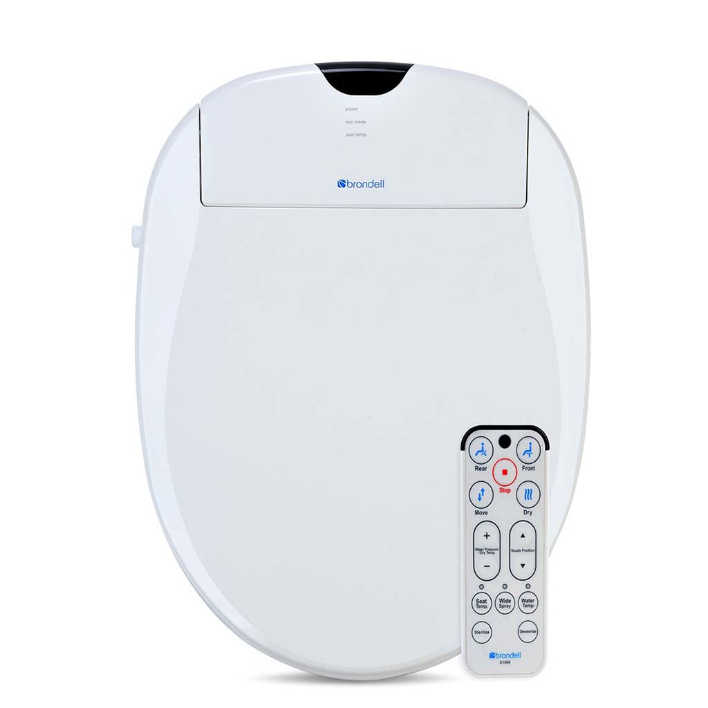 Siège De Toilette Bidet Brondell Swash 1000 - Avec Télécommande, Blanc, Rond, Neuf